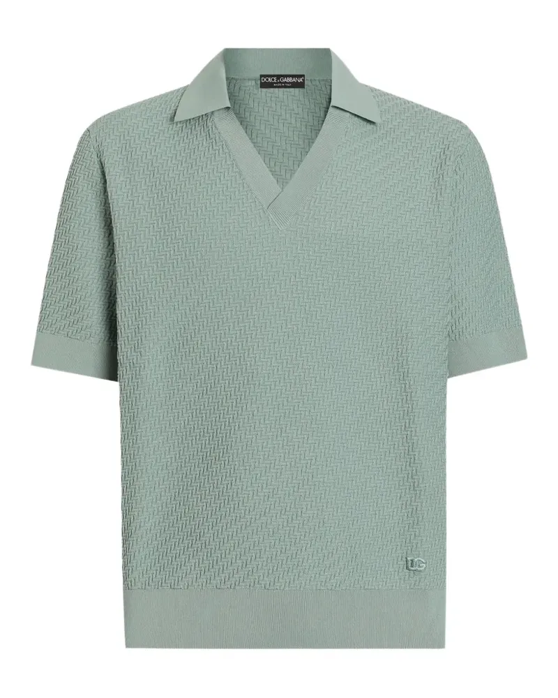 Dolce & Gabbana Poloshirt mit Mikro-Punktnähten - Grün Grün