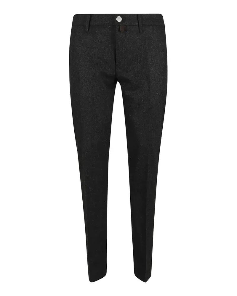 Jacob Cohën Melierte Hose mit Logo-Patch - Grau Grau