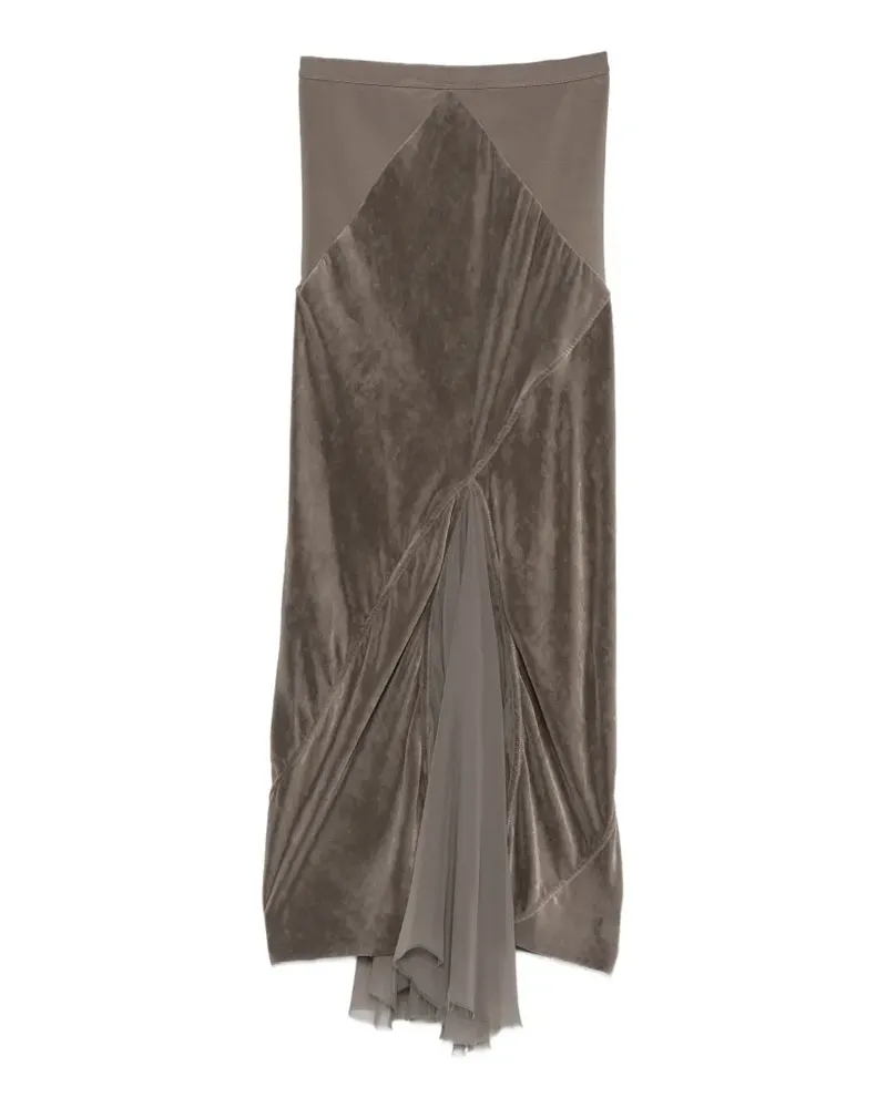 Rick Owens Midirock mit Einsätzen - Grau Grau