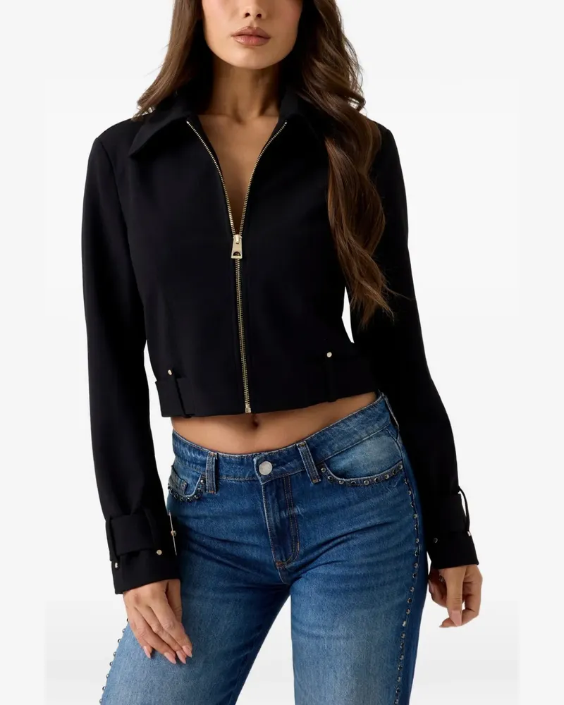 Guess Cropped-Jacke mit Schnalle - Blau Blau