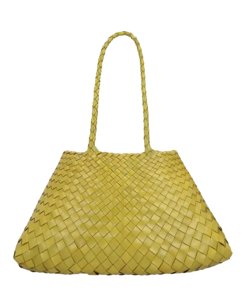 Dragon Diffusion large Santa Croce woven shoulder bag - Grün Grün