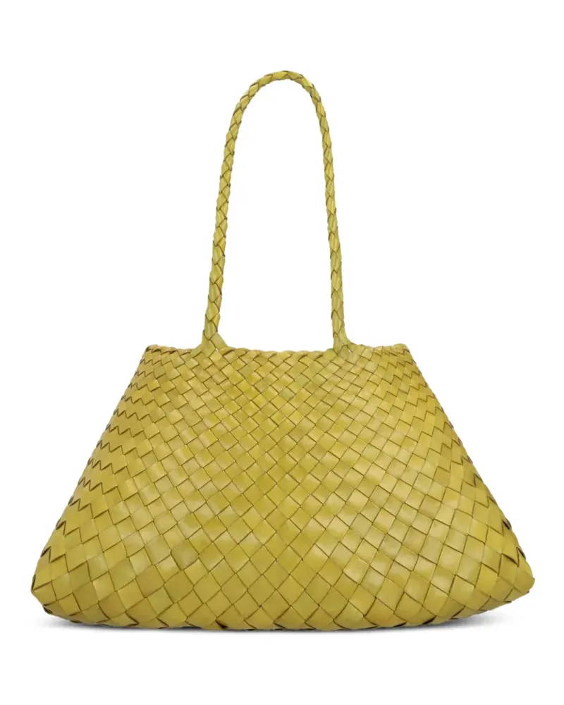 Dragon Diffusion large Santa Croce woven shoulder bag - Grün Grün