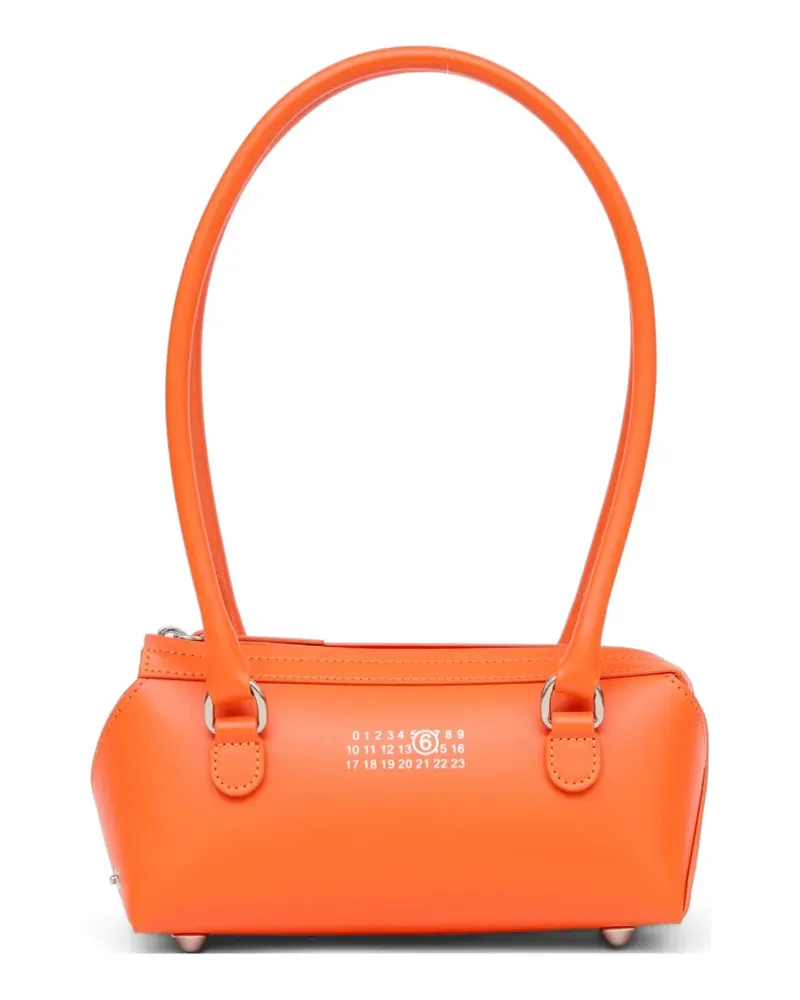 Maison Margiela Mini Bauletto J Schultertasche aus Leder - Orange Orange