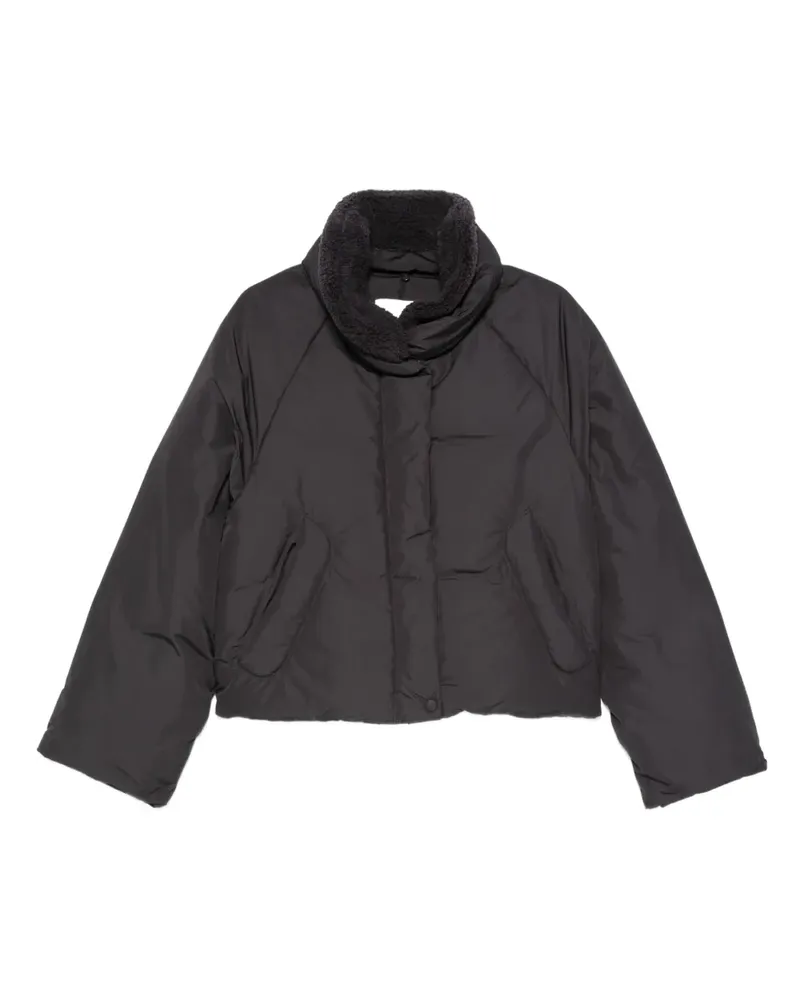 LOW CLASSIC Gefütterte Jacke mit Stehkragen - Schwarz Schwarz