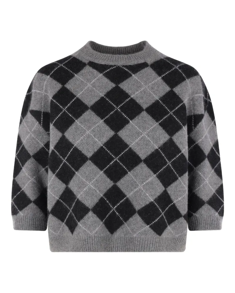 arch4 Karlie Kaschmirpullover mit Argyle - Grau Grau