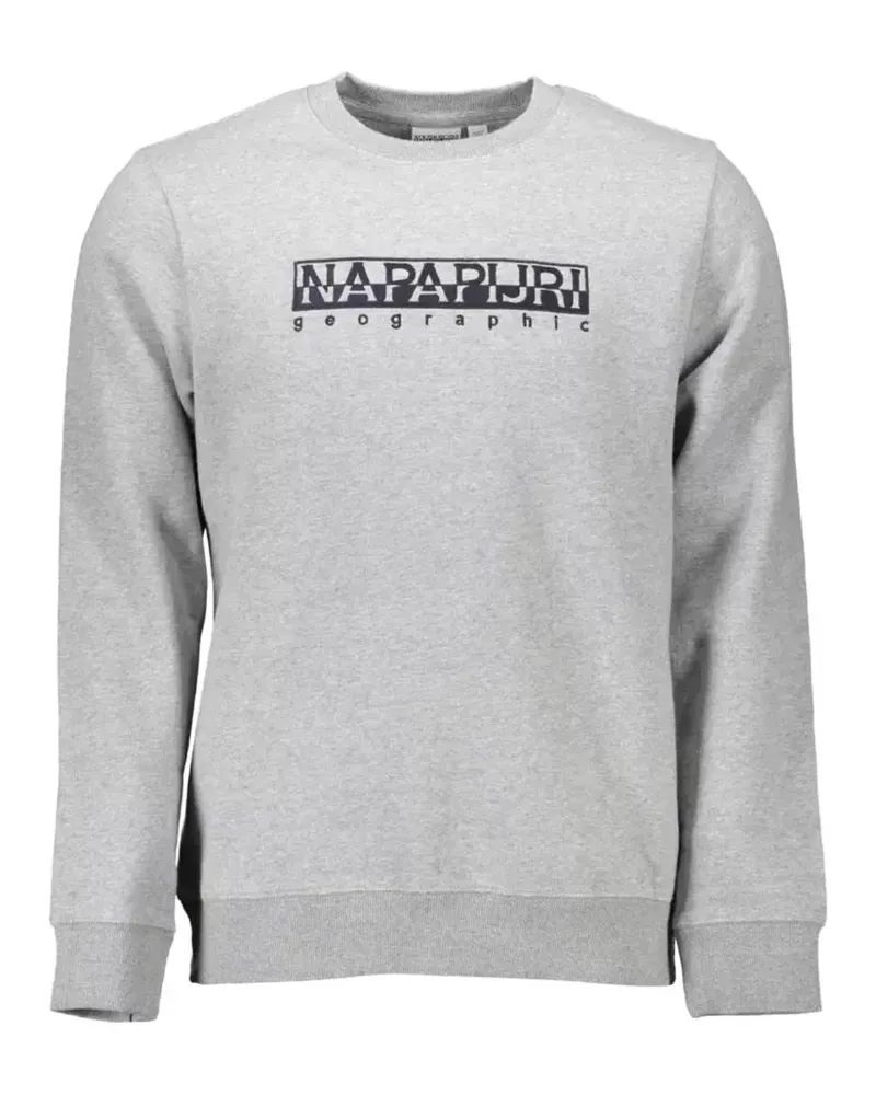 Napapijri logo-print crew-neck sweater - Grau Grau