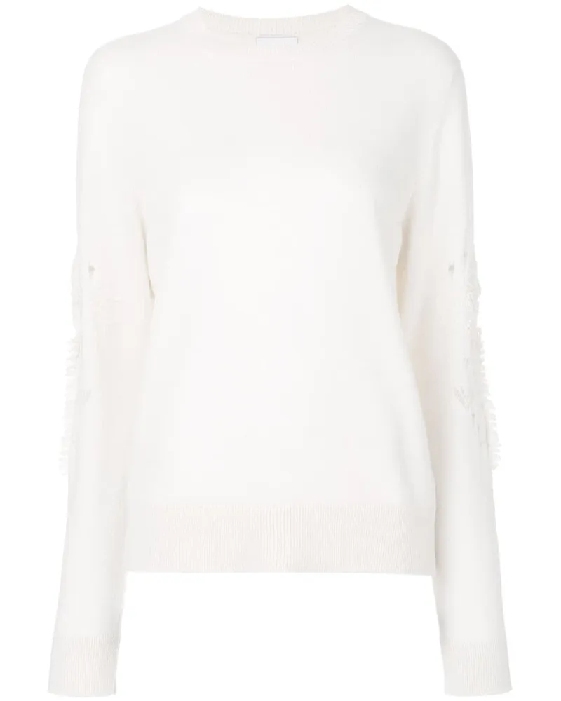 Barrie Pullover mit Rundhalsausschnitt - Weiß Weiß