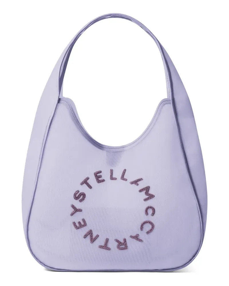 Stella McCartney Shopper mit Logo - Violett Violett