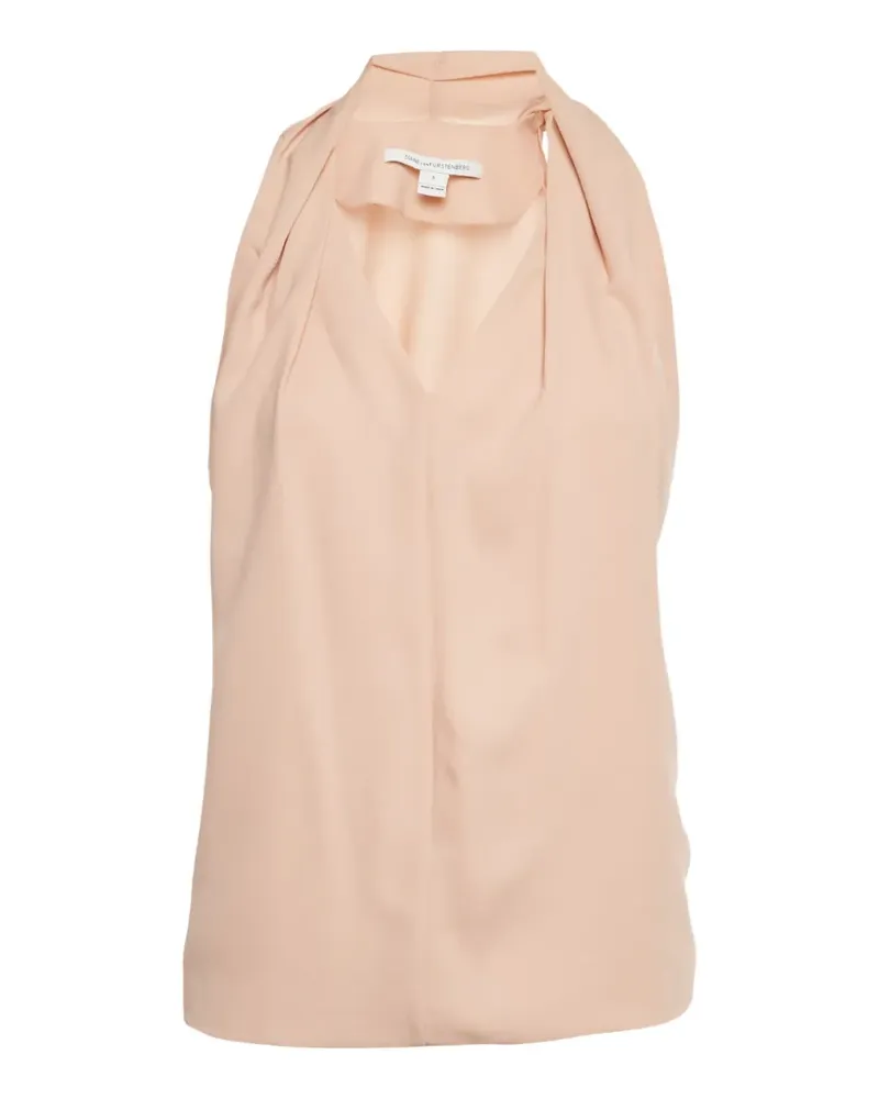 Diane von Furstenberg crepe sleeveless blouse - Nude Nude