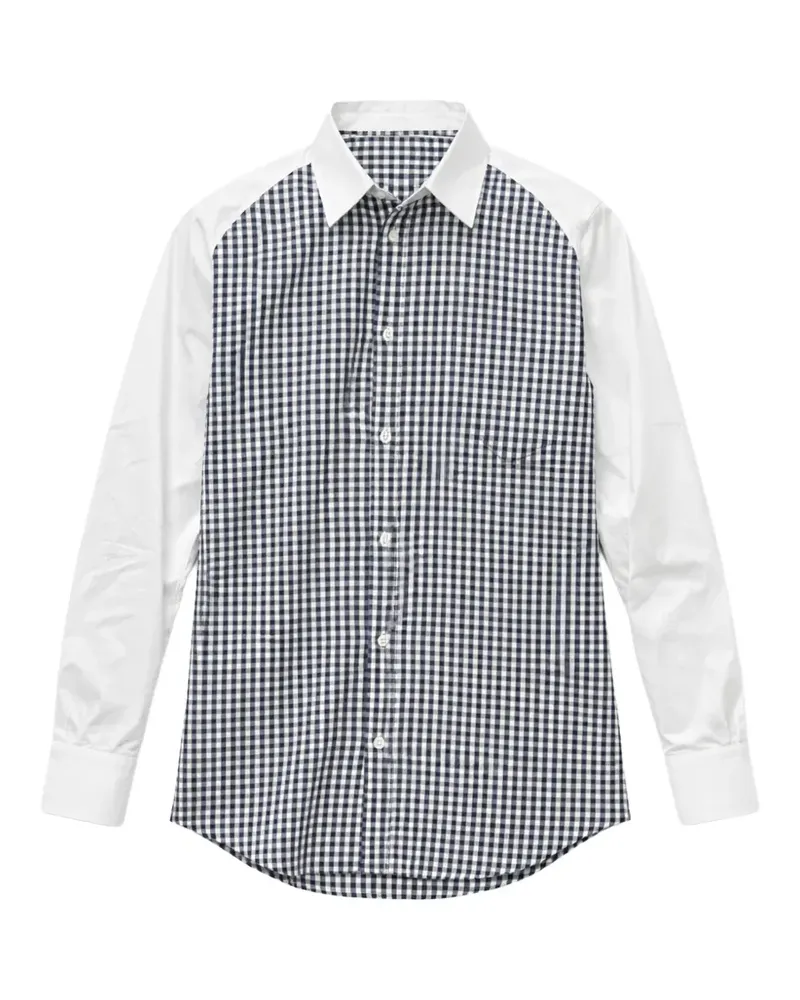 Namacheko Hemd mit Vichy-Karomuster - Weiß Weiß