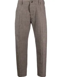 nine:inthe:morning checked wool high-waisted trousers Nude