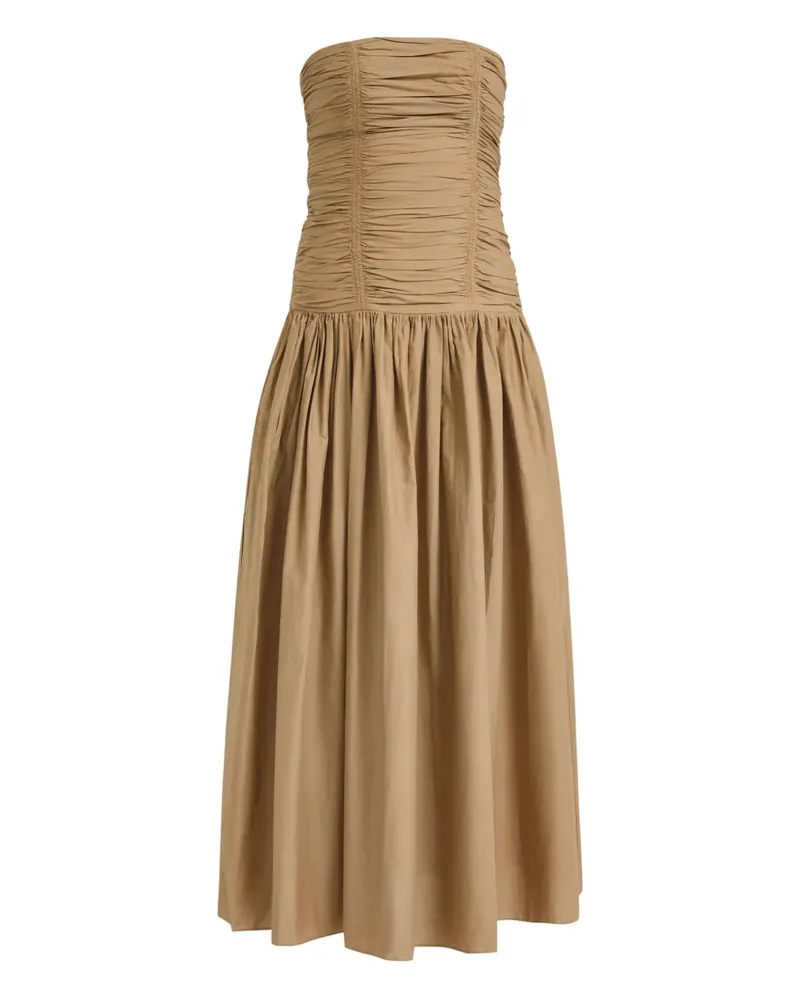 Matteau ruched strapless midi dress - Nude Nude