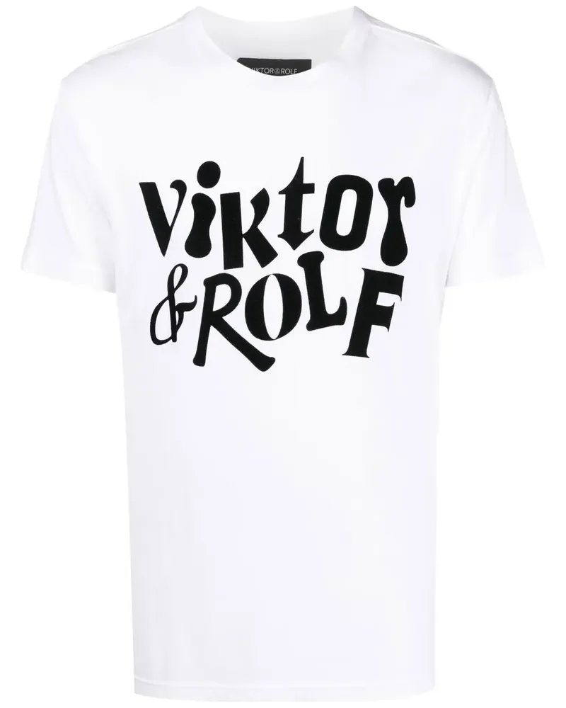 Viktor & Rolf T-Shirt mit Logo-Print - Weiß Weiß