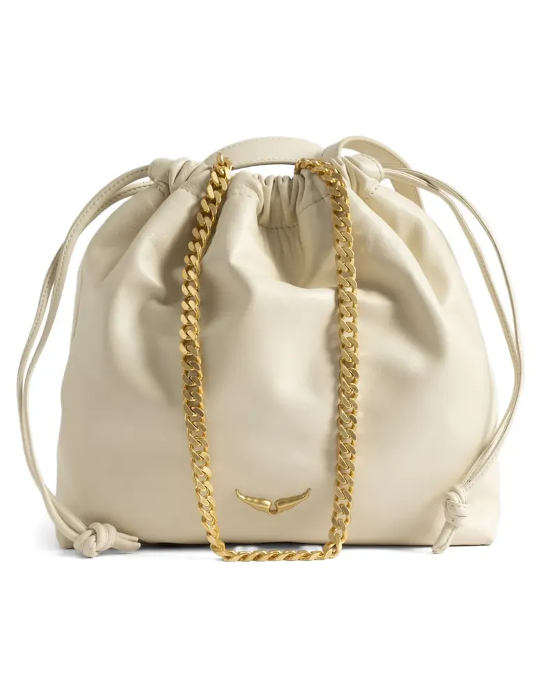 Zadig & Voltaire Kordelzug-Tasche mit Kettendetail - Nude Nude