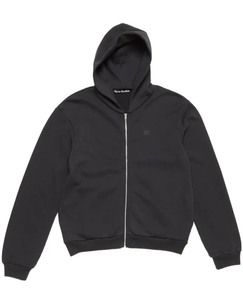 Acne Studios Kapuzenjacke mit Reißverschluss - Schwarz Schwarz