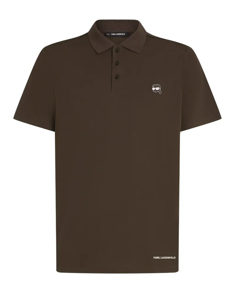 Karl Lagerfeld Kurzärmeliges Ikon Poloshirt - Braun Braun