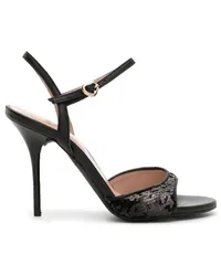 Moschino Sandalen mit Pailletten 110mm Schwarz