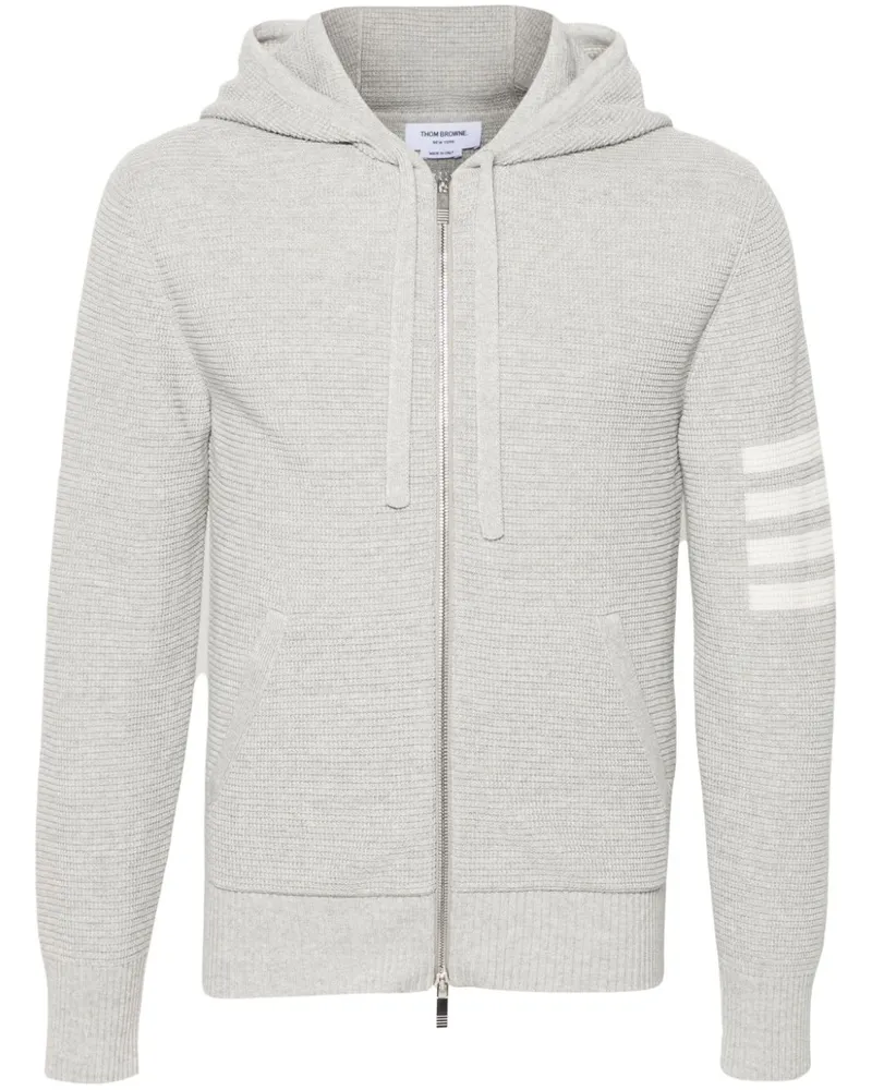 Thom Browne Hoodie aus Waffelstrick - Grau Grau