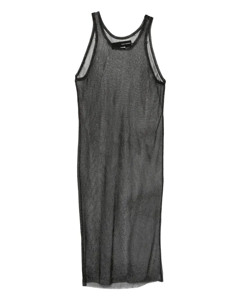 Isabel Benenato Kleid mit rundem Ausschnitt - Schwarz Schwarz