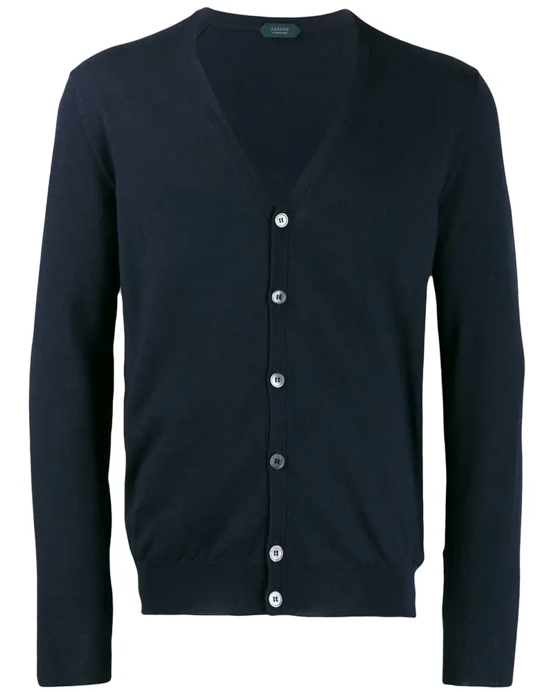 Zanone Cardigan mit V-Ausschnitt - Blau Blau