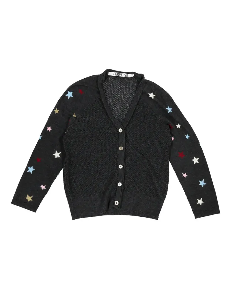 PERVERZE star-sleeve raglan cardigan - Grau Grau
