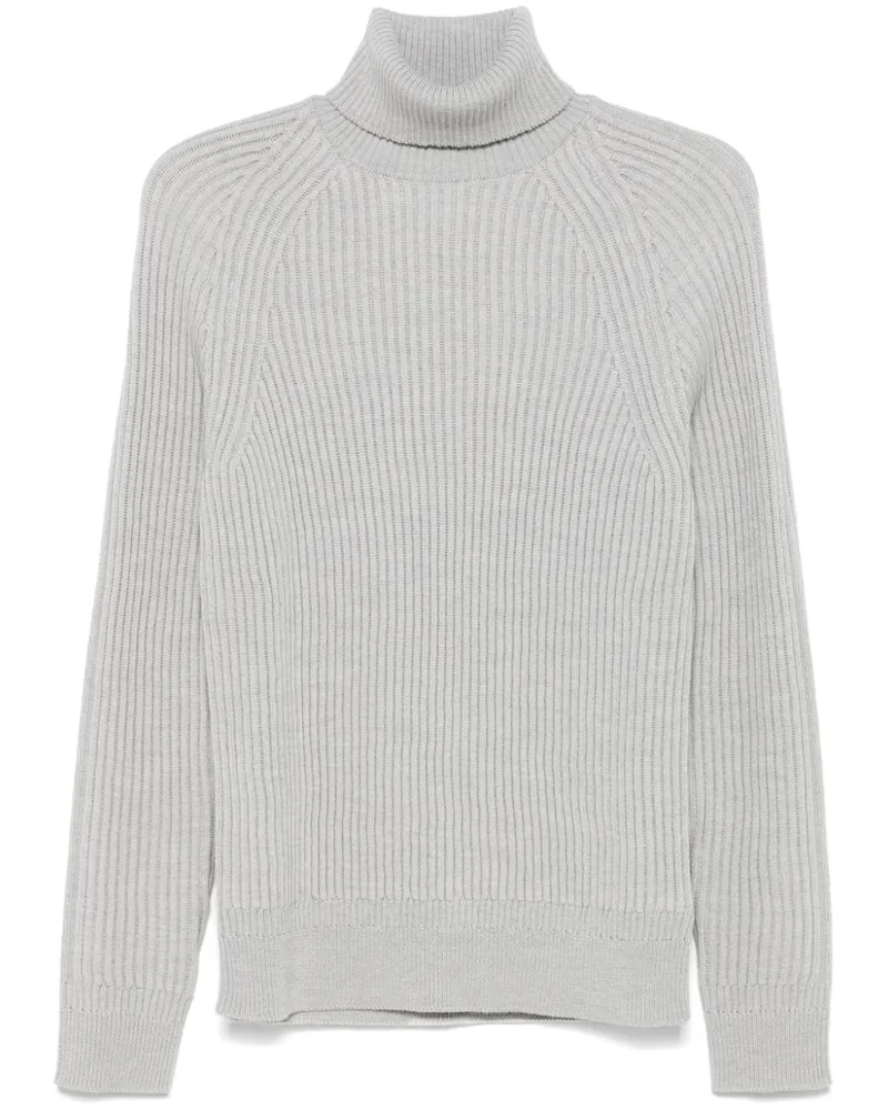 Zanone Gerippter Strickpullover - Grau Grau
