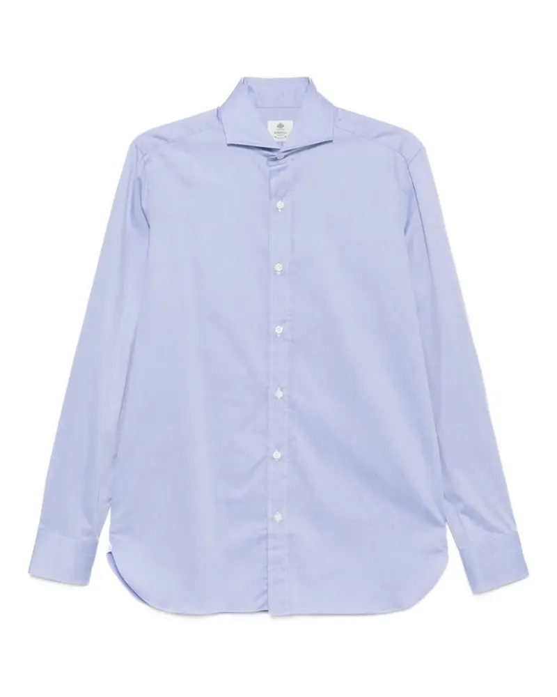 Luigi Borrelli Hemd mit Eton-Kragen - Blau Blau