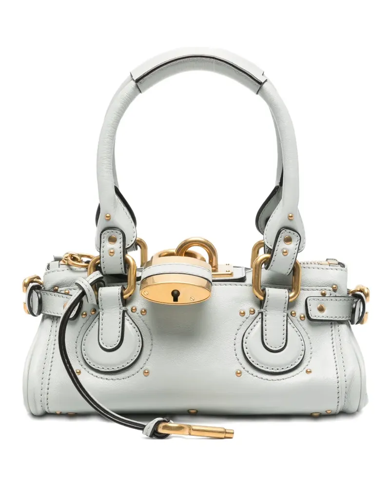 Chloé Small grained paddington shoulder bag - Blau Blau