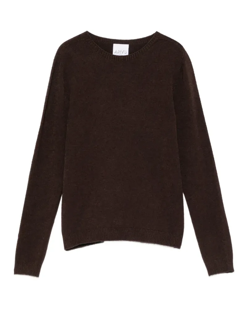 Arovescio Fein gestrickter Pullover - Braun Braun