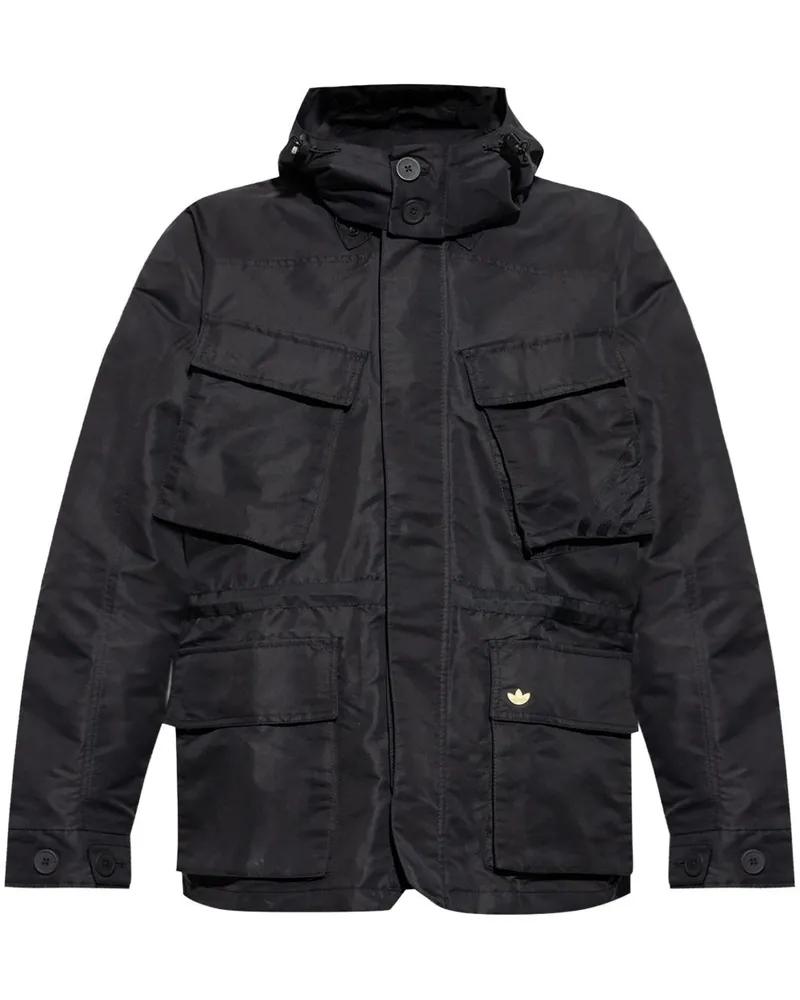 adidas Jacke mit Kapuze - Schwarz Schwarz