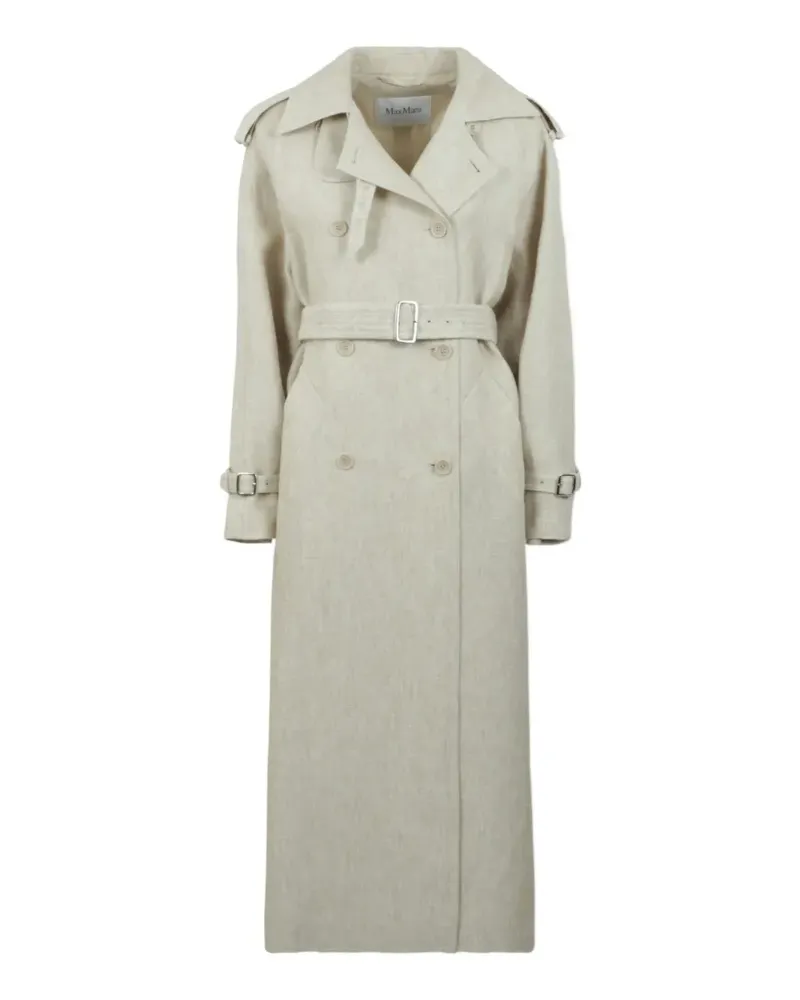 Max Mara double-breasted belted coat - Nude Nude