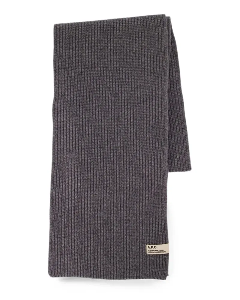 A.P.C. Sasha ribbed-knit scarf - Grau Grau