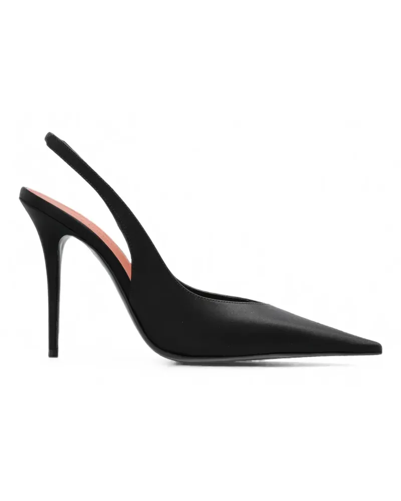 Amina Muaddi Spitze Anok Slingback-Pumps - Schwarz Schwarz