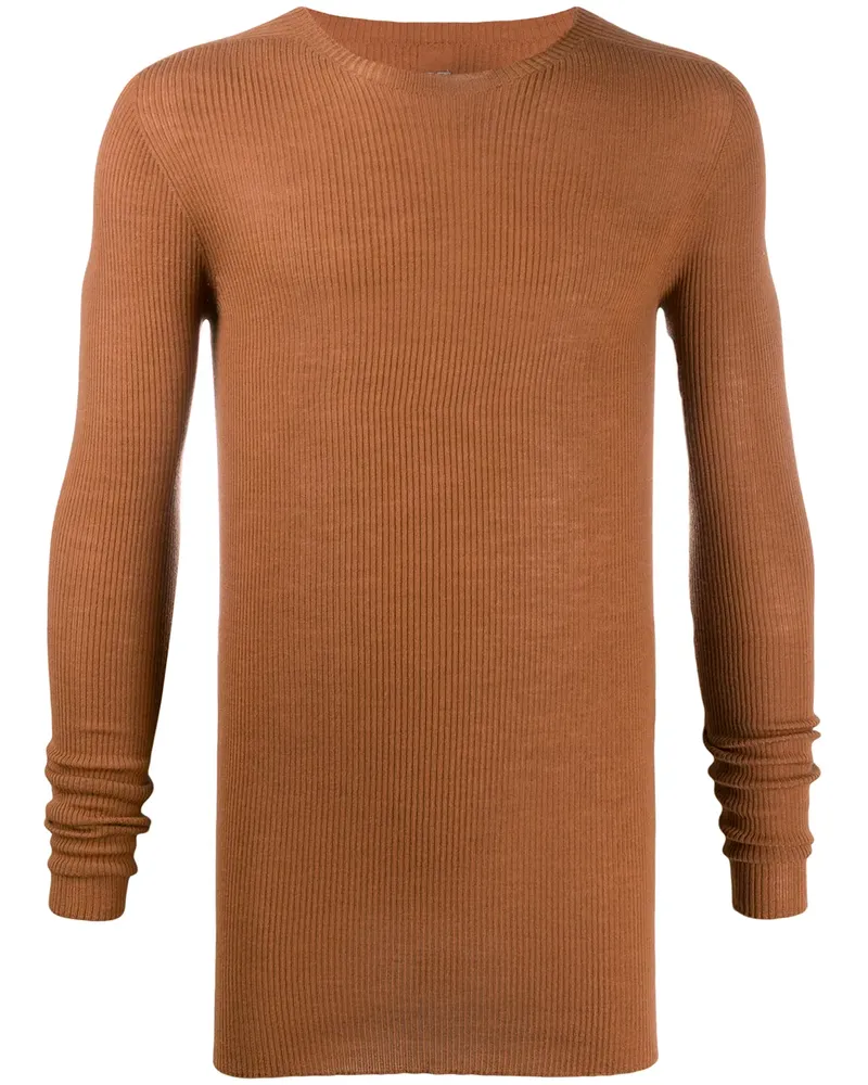 Rick Owens Gerippter Strickpullover - Braun Braun