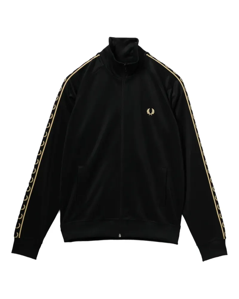 Fred Perry Sweatshirt mit Logo-Streifen - Schwarz Schwarz