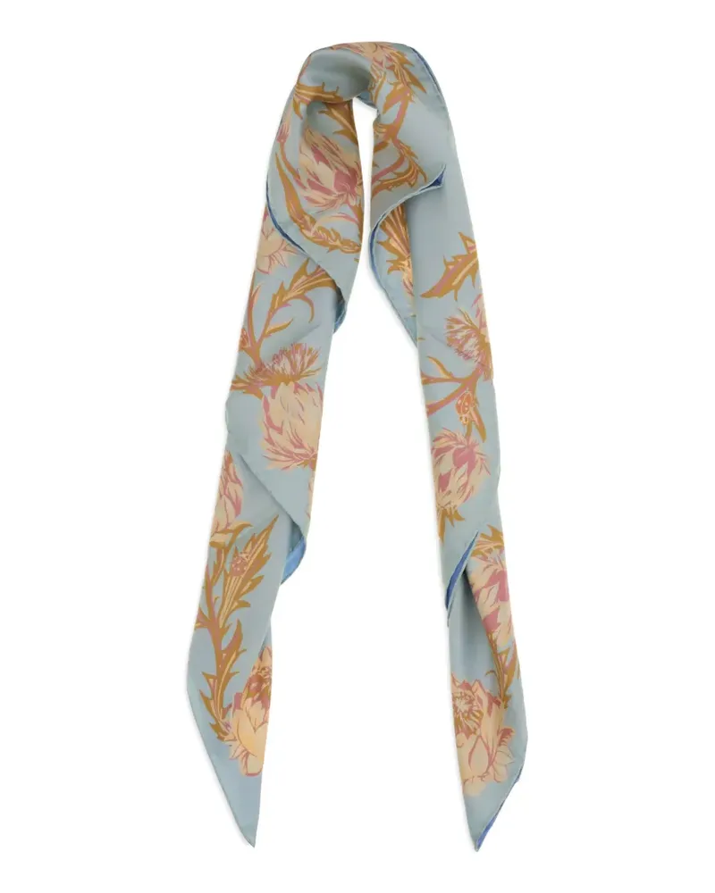 Loewe Anagram artichoke-flower scarf - Blau Blau