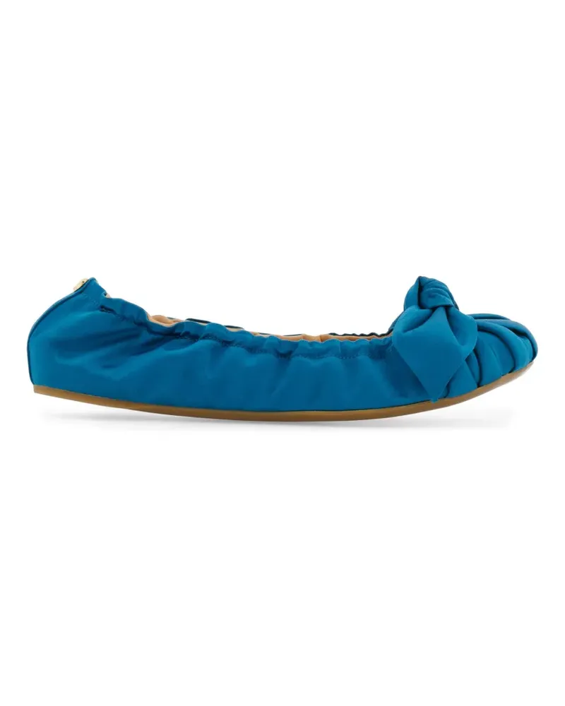 Ferragamo bow embellished ballet flats - Blau Blau