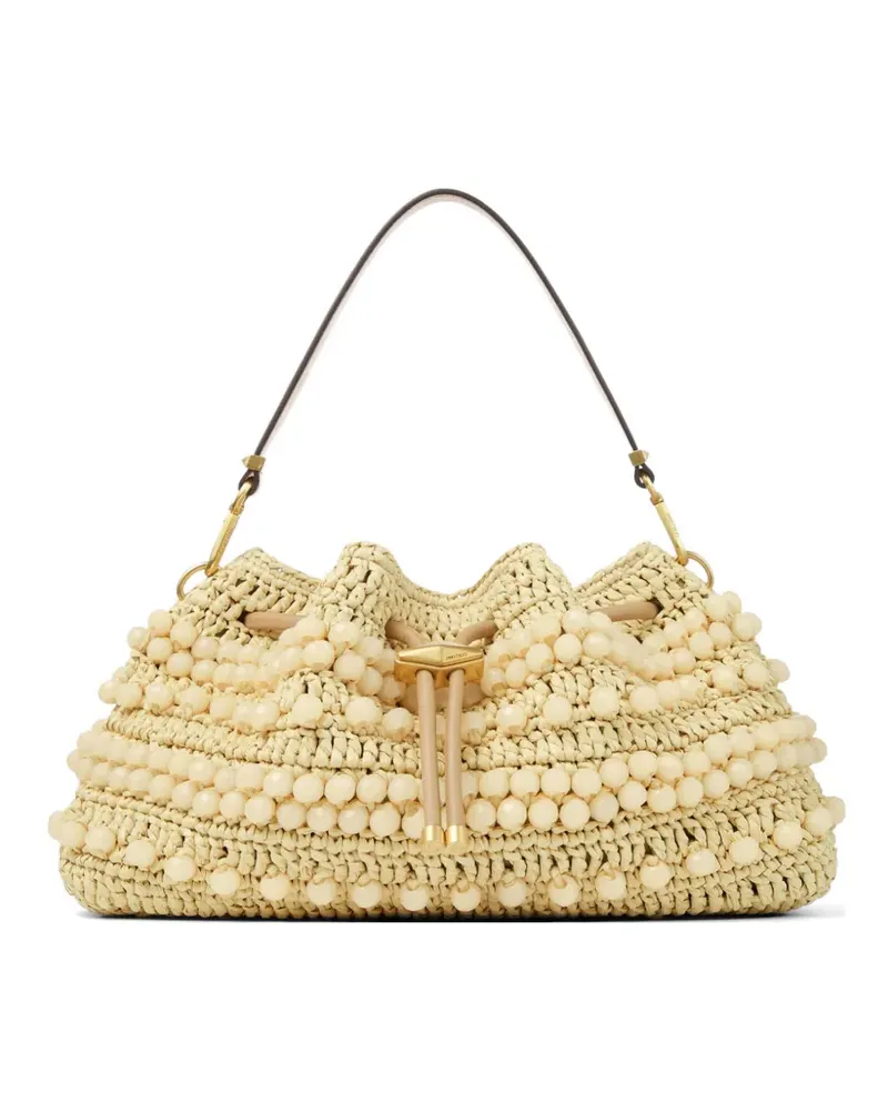 Jimmy Choo Beuteltasche mit Perlen - Nude Nude