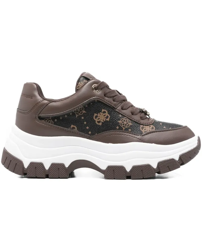 Guess 73mm Berrett 4G logo sneakers - Braun Braun