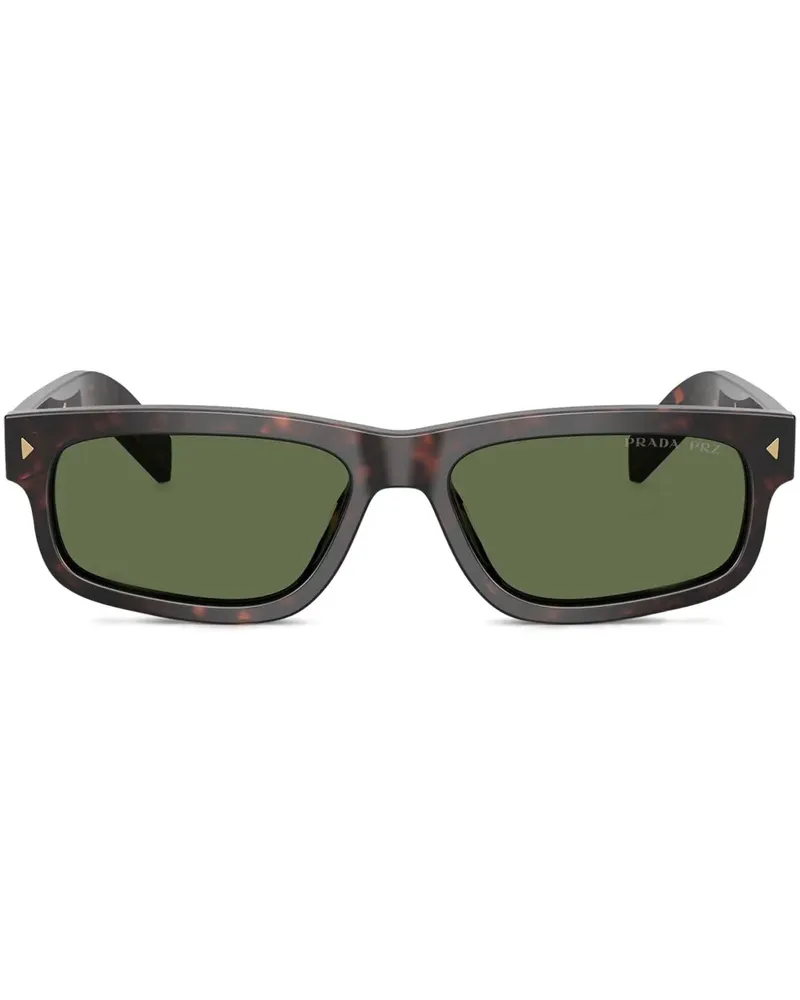 Prada Sonnenbrille mit eckigem Gestell - Braun Braun