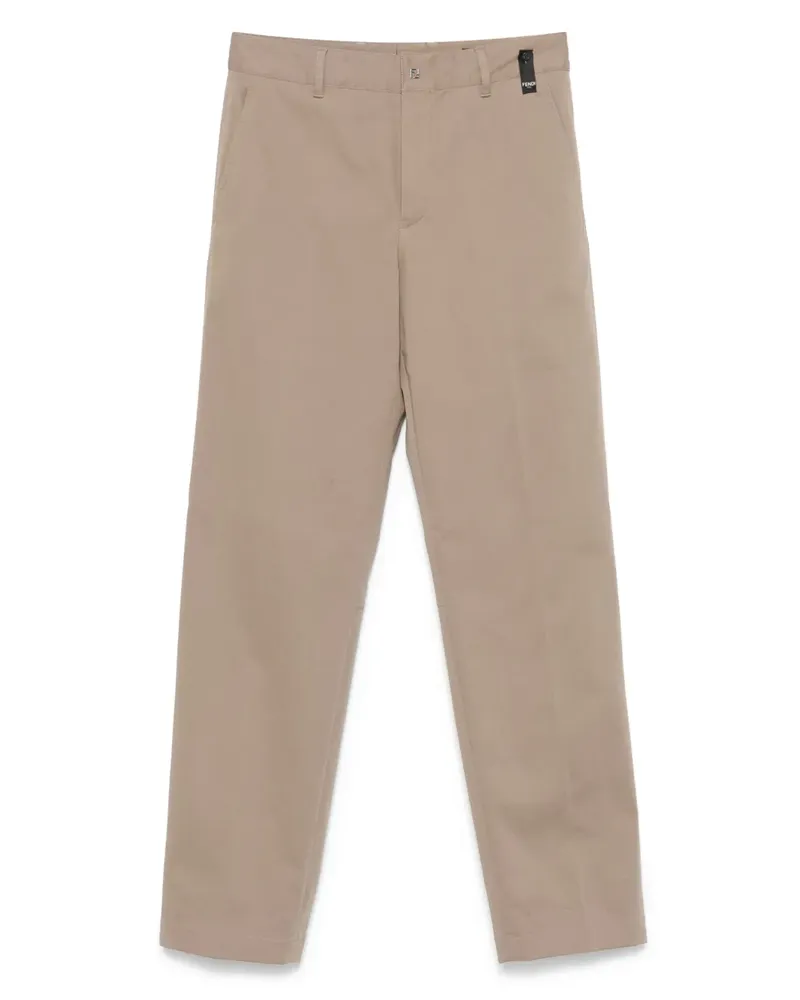 Fendi Hose mit FF-Schild - Nude Nude