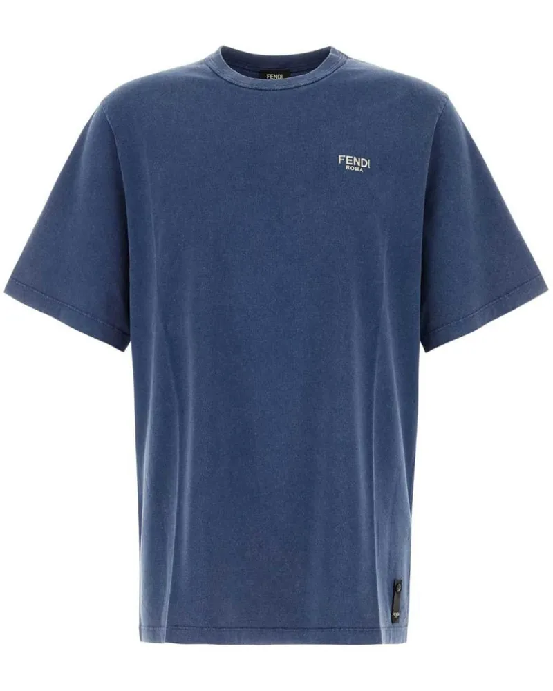 Fendi Klassisches T-Shirt - Blau Blau
