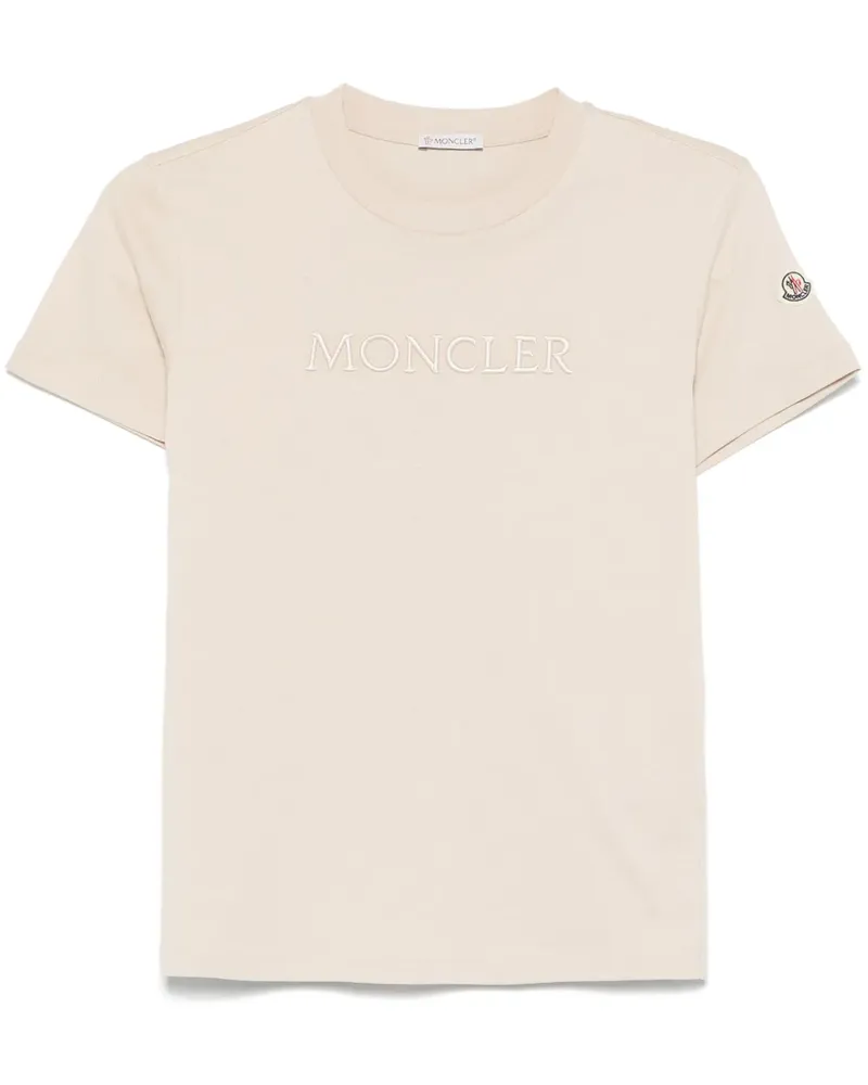 Moncler Kurzärmeliges T-Shirt - Nude Nude