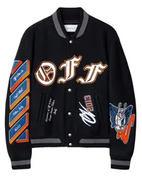 OFF-WHITE Bomberjacke mit Chenille-Logo Schwarz