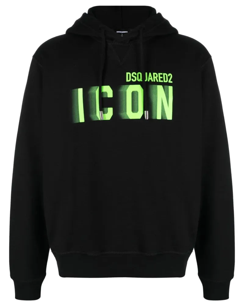 Dsquared2 Hoodie mit Logo-Print - Schwarz Schwarz