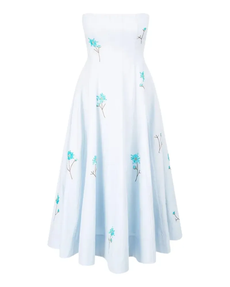 STAUD Wylie floral midi dress - Blau Blau