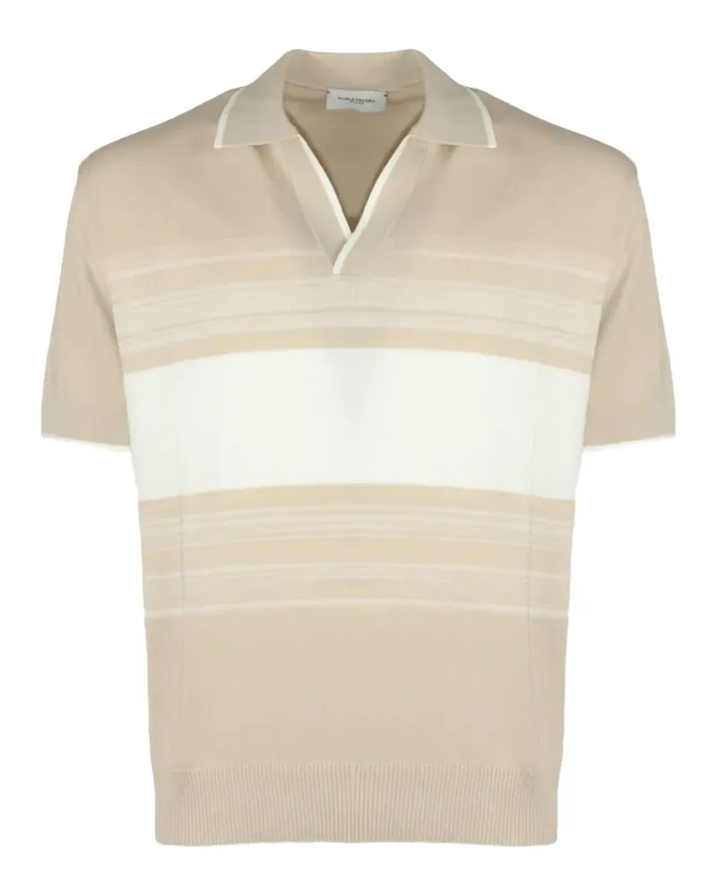 Paolo Pecora Milano striped cotton T-shirt - Nude Nude