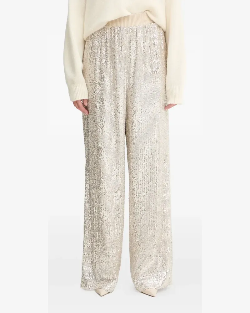 HUGO BOSS sequin-embellished trousers - Nude Nude