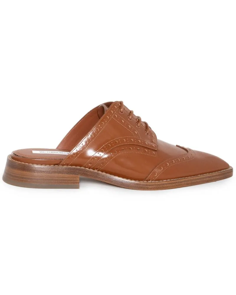 Victoria Beckham Spazzolato Oxford-Schuhe - Braun Braun