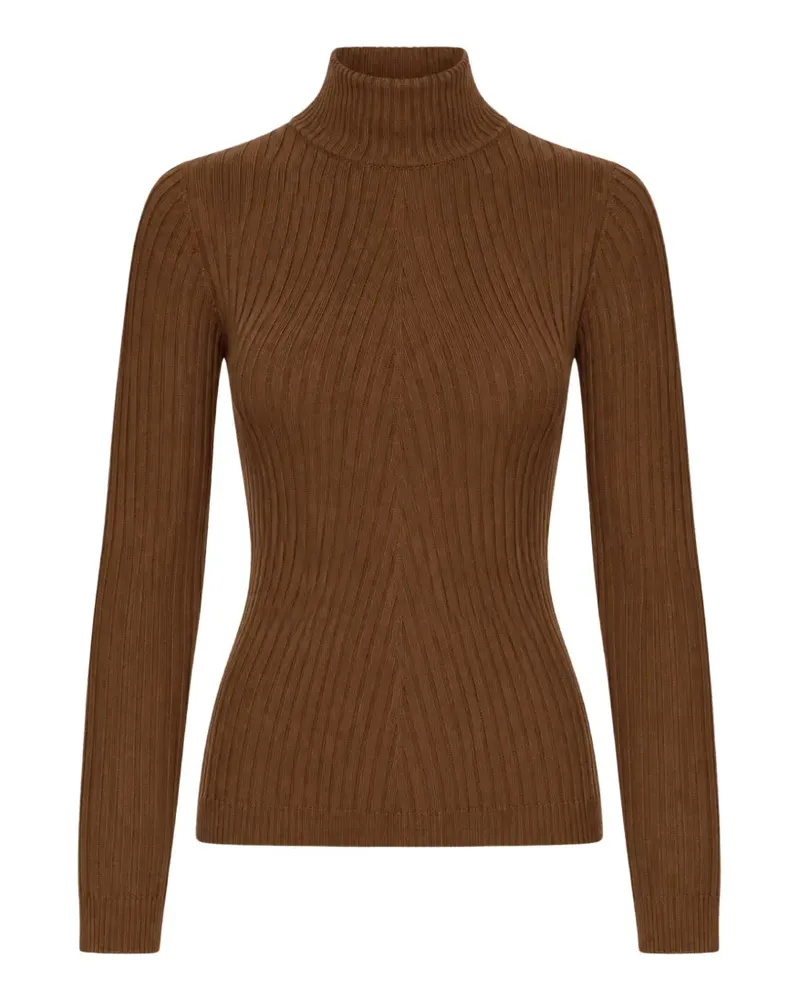 Roberto Collina Gerippter Rollkragenpullover - Braun Braun